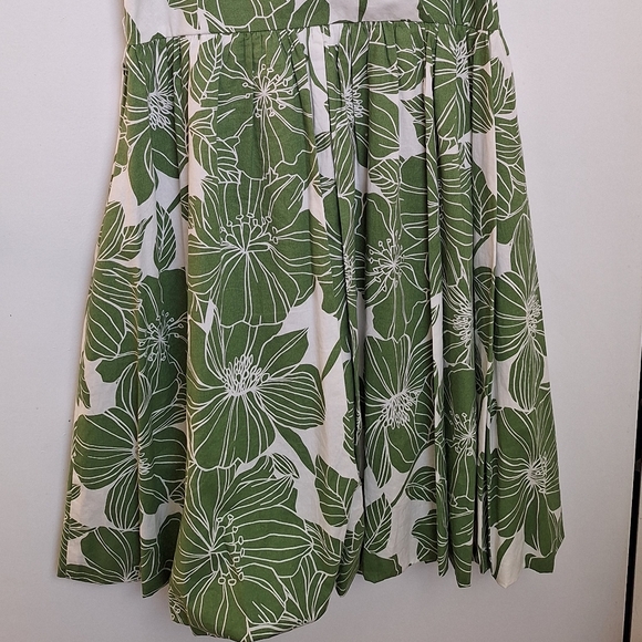 Jessica Howard Green and White Floral Sleeveless Dress Women's Size 10P - Picture 13 of 13